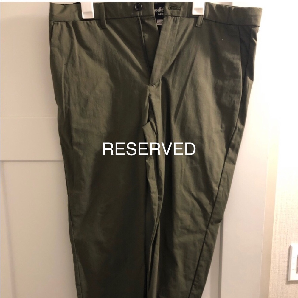 Dark green chinos